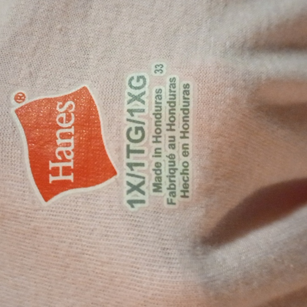 Hanes Light Pink V-Neck Tee - Picture 2 of 2